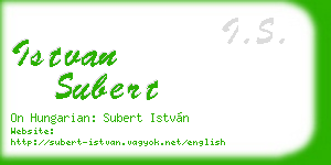 istvan subert business card